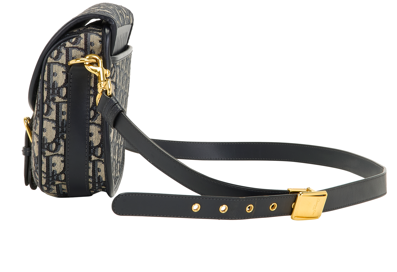 Medium Bobby, &pound;2,100, Handbags, Beige/Blue, Canvas, Bottom view